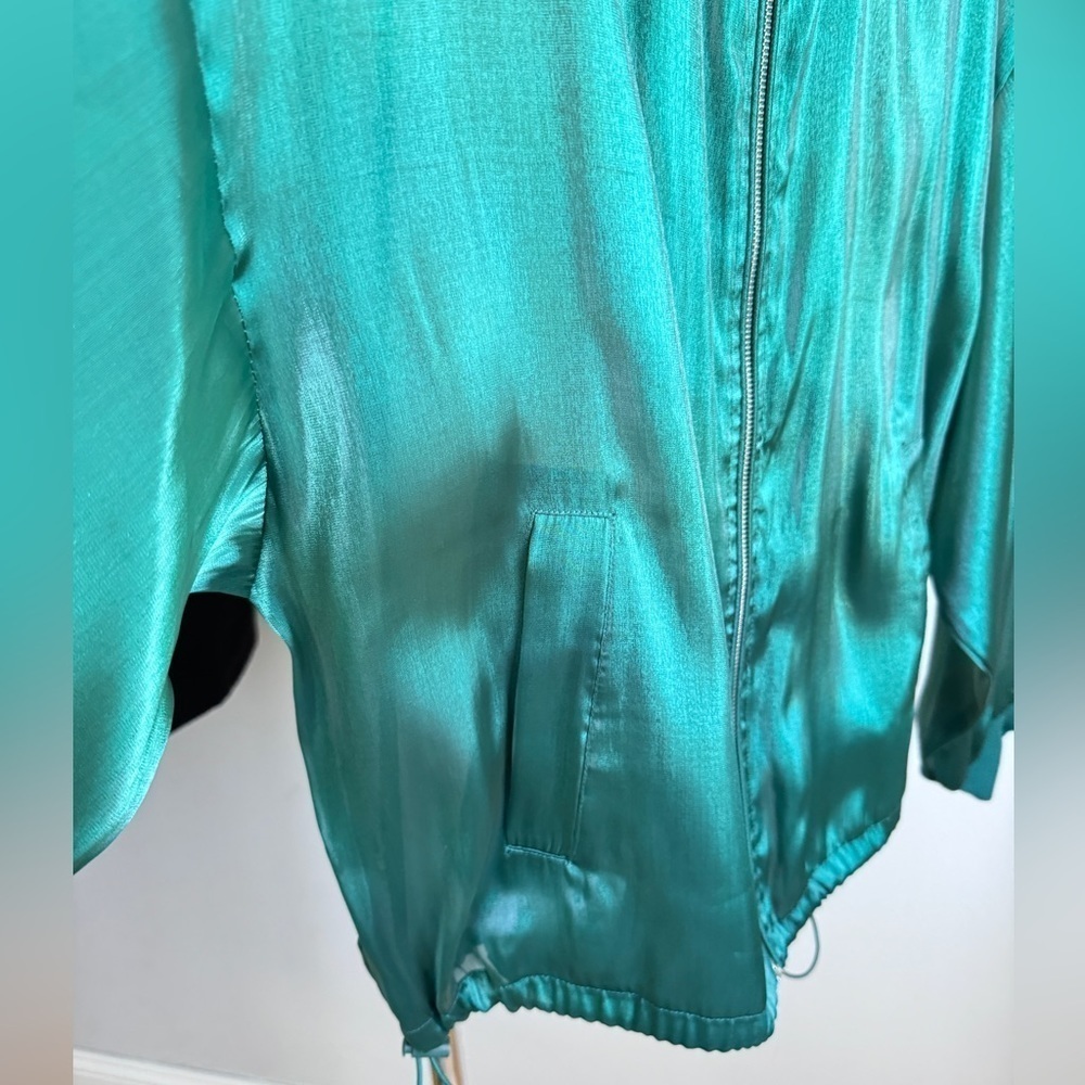 ZARA Green Sheer Zipper Jacket in XS - Picture 5 of 10